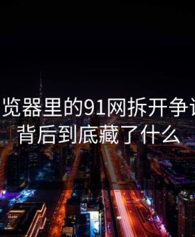 91网浏览器里的91网拆开争议节点，背后到底藏了什么