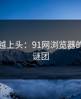 越冷门越上头：91网浏览器的神秘与谜团